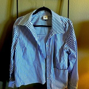 Cabi L striped button down shirt
